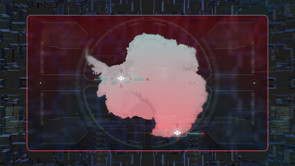 Antarctica Digital HUD UI Map	
