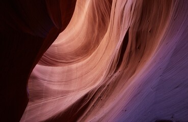 The incredible Lower Antelope Canyon, a popular slot canyon in Page, Arizona