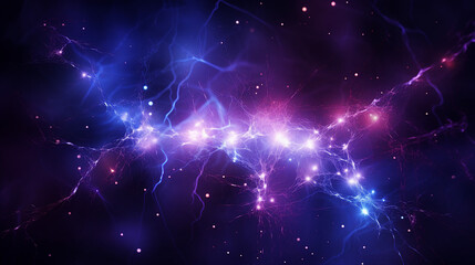 Bright Electric Sparks on a Dark Background