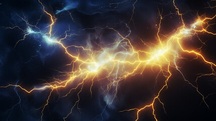 Dynamic Energy Patterns Created by Electric Sparks Background