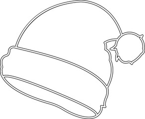 Christmas hat drawing for holiday decoration and design.
