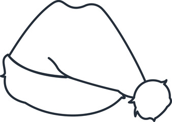 Christmas doodle hat for holiday decoration and design.