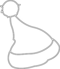 Christmas hat drawing for holiday decoration and design.
