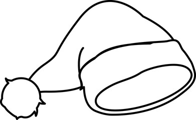 Christmas doodle hat for holiday decoration and design.