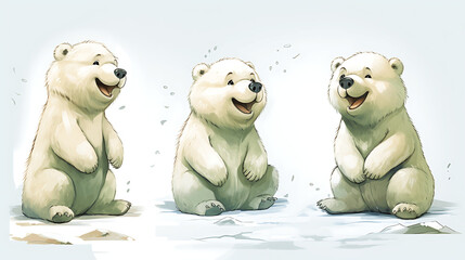 Dibujo infantil de un bebé oso