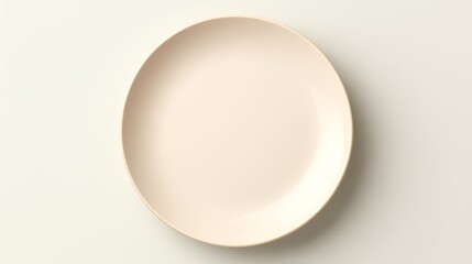 Top view of blank white plate