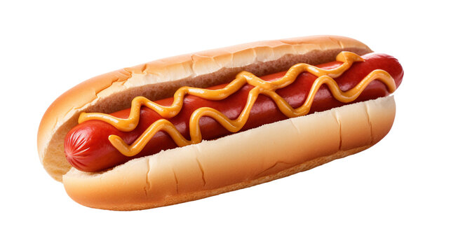 Hot dog isolated on transparent background, PNG image with background removed, Сreated with Generative Ai technology.