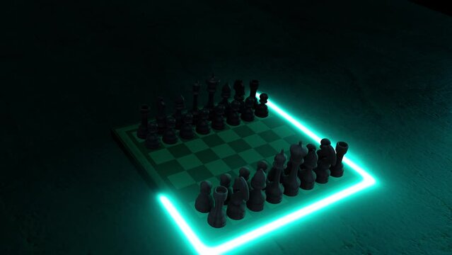 Chess 3D rotation with backlight effect