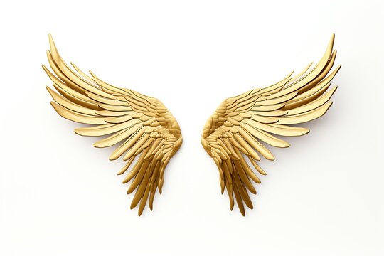 a pair of gold wings