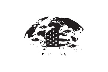 United States Logo Design Vector Stock . Made in usa Logo american flag . USA logo . American Flag Logo Patriot shield icon Vector illustration. - obrazy, fototapety, plakaty