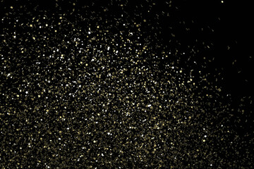 Fototapeta na wymiar Abstract shining gold and silver glitter dust confetti background. 3D render illustration.