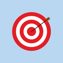 Target Aim Archery Vector Icon Illustration Life Goal 