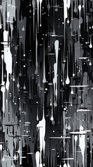 Seamless pattern of glitch effect, black and white created with Generative Ai