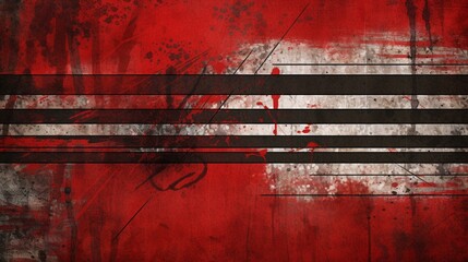 a dark red grunge stripes abstract banner design that harmoniously marries industrial aesthetics with geometric patterns, resulting in an evocative visual masterpiece.