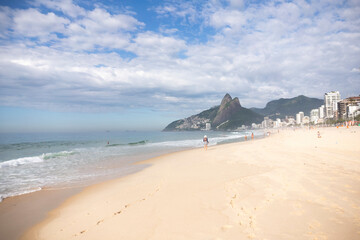 the beach in the morning, Ipanema, Rio de Janeiro, Brazil