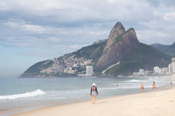 the beach in the morning, Ipanema, Rio de Janeiro, Brazil