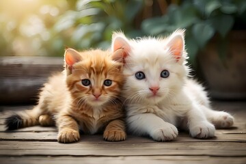 two kittens on a table