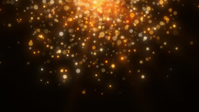 golden bokeh christmas holiday background video