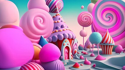colorful candy land. Generative Ai	

