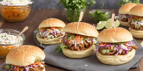 Chipotle Pulled Pork Sliders, Creamy Coleslaw, whisk together mayonnaise, cilantro, lime juice, Adobo seasoning, garlic and honey