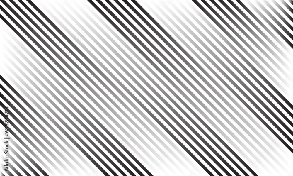Poster abstract black white gradient diagonal lines stripe pattern.