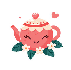 kettle. cartoon teapot illustration