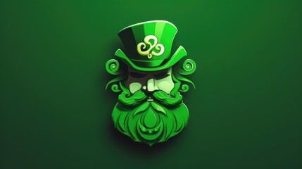 St. Patrick's Day. International Irish Day. Emblem Leaf clover. Vector illustration
