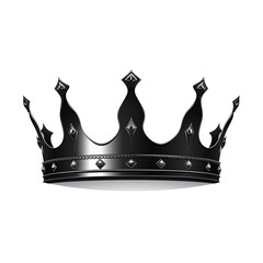 a black crown with diamonds