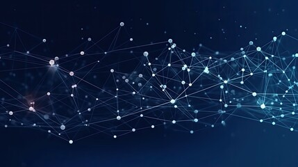 Blue technological background for wallpaper. Generative AI