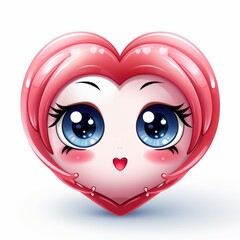pretty heart with eyes