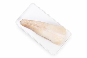 Fish on a white plate from a fish shop