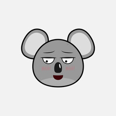 Vector illustration of Koala with emotions
