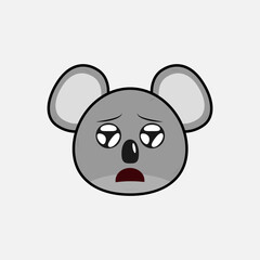 Vector illustration of Koala with emotions
