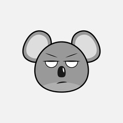 Vector illustration of Koala with emotions
