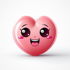 Fototapeta premium a cute little heart with eyes