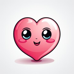 Fototapeta premium a cute little heart with eyes