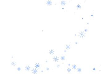 Christmas background. Blue delicate snowflakes on a white background. New Year's holiday design
