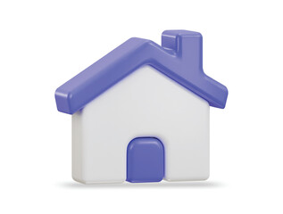 house symbol real estate mortgage loan concept 3d vector icon illustration