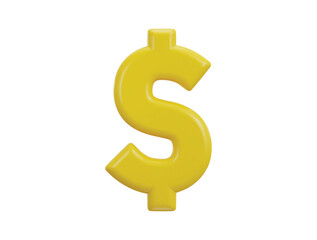 dollar icon 3d rendering vector illustration