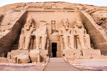 The Great Temple of Ramesses II in Abu Simbel Upper Egypt outside view