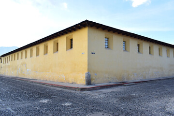 Arquitectura en Antigua Guatemala, casa en la esquina.