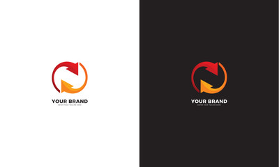 Letter N arrow logo, vector graphic design