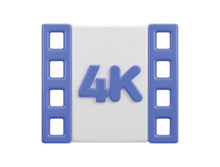 multimedia filmstrip badge isometric cinema entertainment video 4k button icon