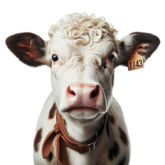 portrait of a cow png no background