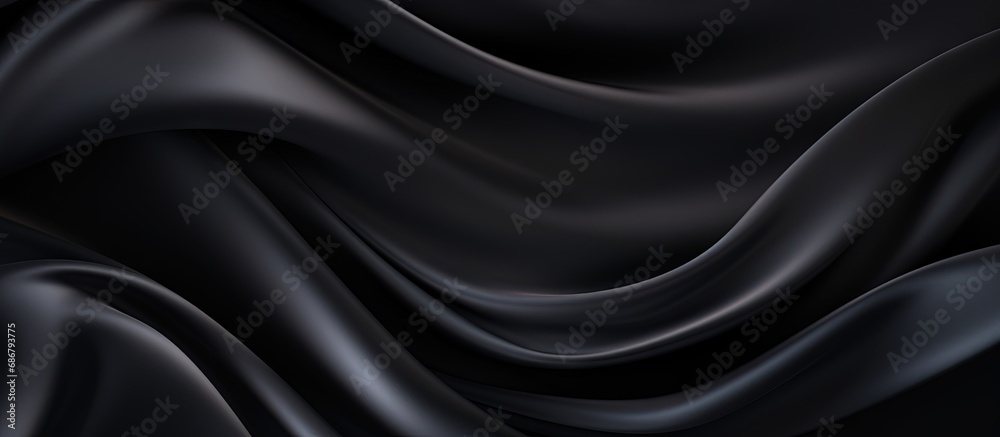 Leinwandbilder luxurious black silk or satin texture with an abstract background copy space image place for adding 