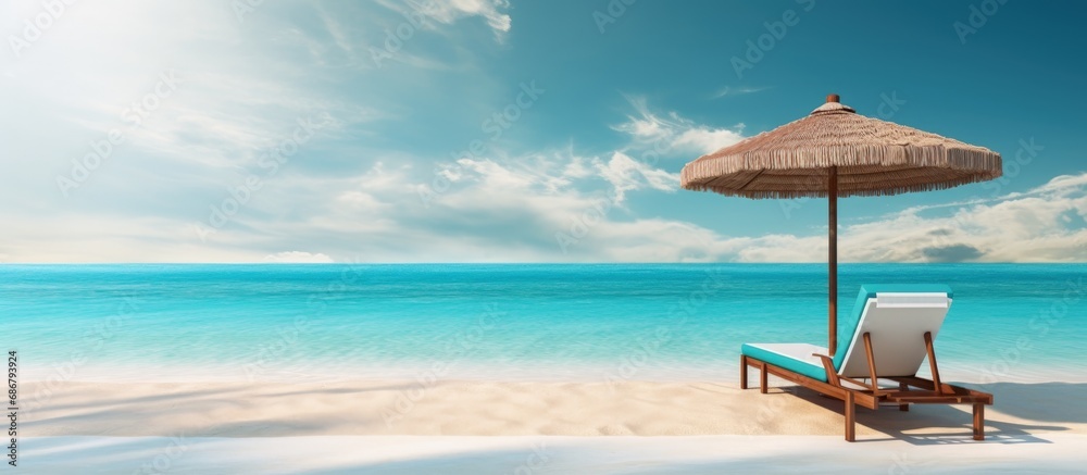 Aufkleber picturesque resort with poolside amenities for holiday and relaxation copy space image place for add