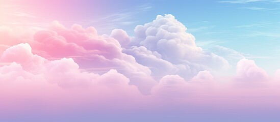 Pastel gradient background with gentle clouds Copy space image Place for adding text or design