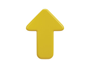 top arrow icon 3d rendering vector illustration
