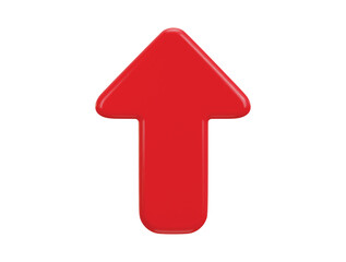 up arrow icon 3d rendering vector illustration