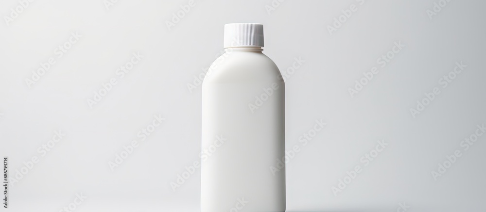 Fototapete plastic bottle on white background in close up copy space image place for adding text or design